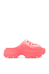 Adidas By Stella Mccartney Logo Embossed Perforated Clogs In Pink