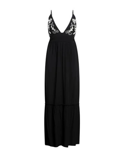 Beatrice B Beatrice .b Woman Maxi Dress Black Size 8 Acetate, Silk