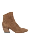 Officine Creative Italia Woman Ankle Boots Camel Size 6 Soft Leather In Beige
