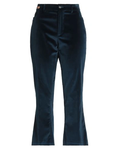 Berwich Woman Pants Midnight Blue Size 0 Cotton, Elastane