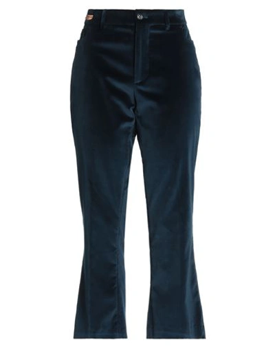 Berwich Woman Pants Midnight Blue Size 6 Cotton, Elastane