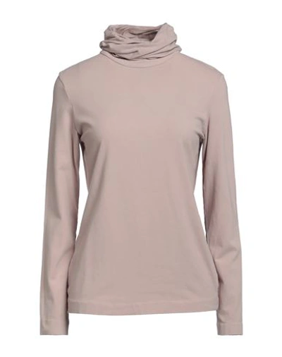 European Culture Woman T-shirt Taupe Size Xs Cotton, Lycra In Grey