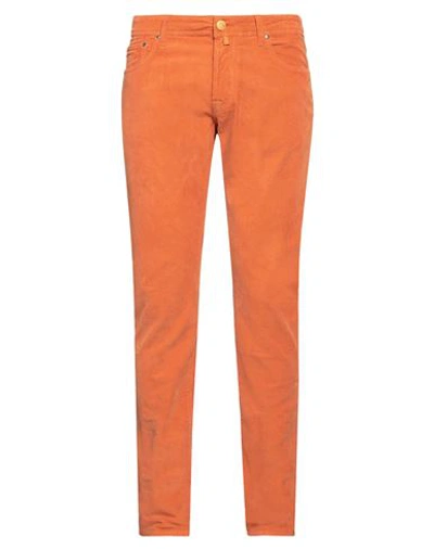 Jacob Cohёn Man Denim Pants Orange Size 33 Cotton, Elastane