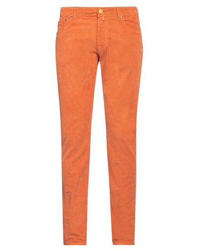 Jacob Cohёn Man Denim Pants Orange Size 33 Cotton, Elastane In Orange