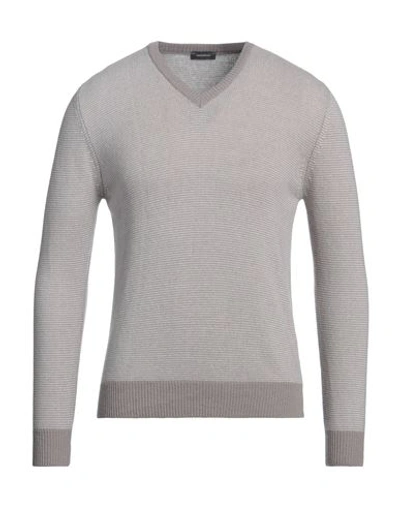Rossopuro Man Sweater Light Grey Size 5 Wool, Cashmere