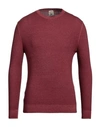 H953 Man Sweater Magenta Size 36 Merino Wool