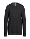 H953 Man Sweater Steel Grey Size 46 Merino Wool
