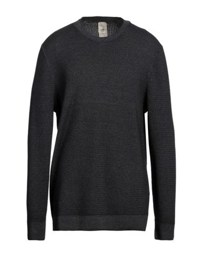 H953 Man Sweater Steel Grey Size 46 Merino Wool