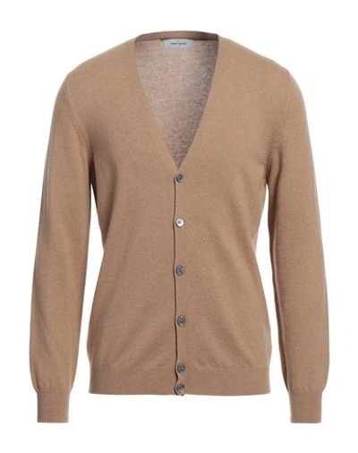 Gran Sasso Man Cardigan Sand Size 40 Virgin Wool, Viscose, Cashmere In Beige