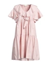Bohelle Woman Short Dress Pink Size 6 Cotton