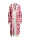 Soallure Woman Cardigan Fuchsia Size S Viscose, Cotton, Acrylic In Pink