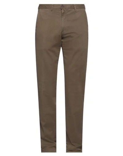 Barbour Man Pants Khaki Size 28 Cotton, Elastane In Beige