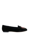 DOLCE & GABBANA DOLCE & GABBANA WOMAN LOAFERS BLACK SIZE 5 TEXTILE FIBERS