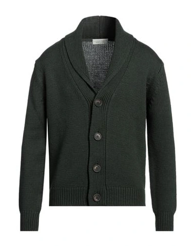 Filippo De Laurentiis Man Cardigan Dark Green Size 42 Merino Wool In Green