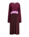 Semicouture Woman Midi Dress Deep Purple Size 8 Acetate, Silk