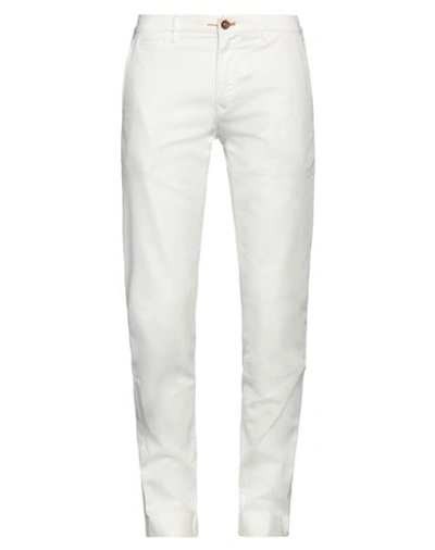 Hand Picked Man Pants Off White Size 31 Cotton, Modal, Elastane