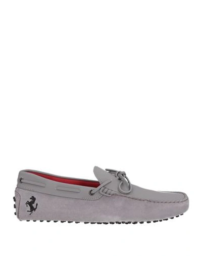 Tod's For Ferrari Man Loafers Grey Size 8 Soft Leather
