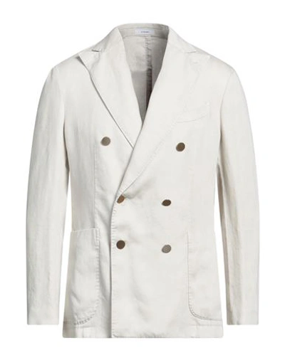 Boglioli Man Suit Jacket Ivory Size 38 Linen In White