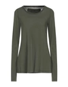 Black Label Woman T-shirt Military Green Size Xs Lyocell, Cotton