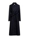 Semicouture Woman Coat Navy Blue Size 6 Virgin Wool, Polyamide