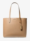 Michael Kors Eliza Extra-large Pebbled Leather Reversible Tote Bag In Brown