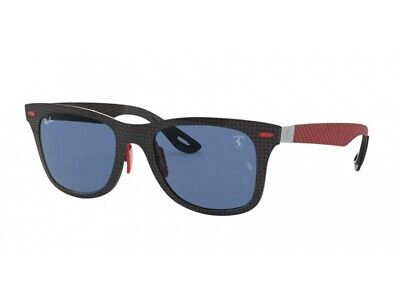Pre-owned Ray Ban Ray-ban Sunglasses Rb8395m F05580 Mat Carbon Allutex Red Black Blue