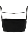 Dsquared2 Icon-plaque Spaghetti-strap Top In Black