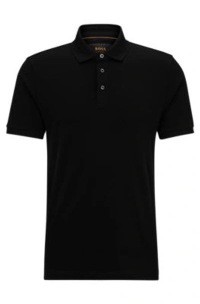 HUGO BOSS REGULAR-FIT POLO SHIRT IN MERCERIZED ITALIAN COTTON