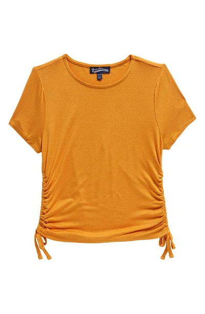 Freshman Kids' Side Ruched T-shirt In Nugget