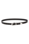 Madewell Leather Skinny Western Belt In True Black