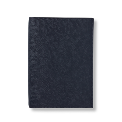Smythson Evergreen Refillable Diary In Ludlow In Navy
