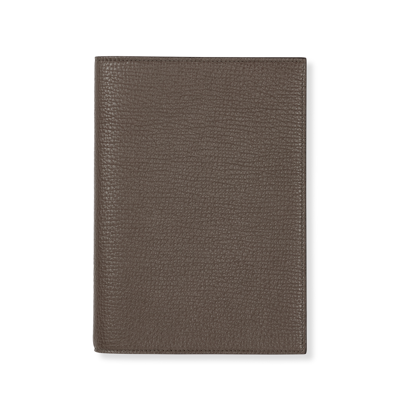 Smythson Evergreen Refillable Diary In Ludlow In Dark Taupe