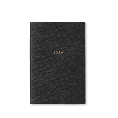 Smythson 2024 Chelsea Weekly Diary In Panama In Black