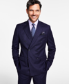 TALLIA MEN'S SLIM-FIT STRETCH PINSTRIPE DOUBLE-BREASTED SUIT JACKET