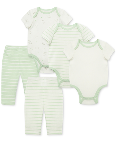 Little Me Baby 5-pc. Joy Bodysuit & Pants Set In Green