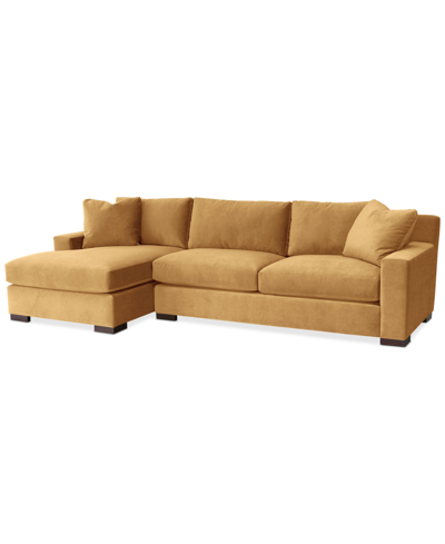 Furniture Marristin 121" 2-pc. Fabric Chaise Sectional, Created For Macy's In Dark Camel