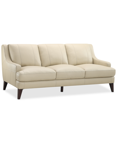 Furniture Collyn 83" Modern Leather Sofa, Created For Macy's In Beige