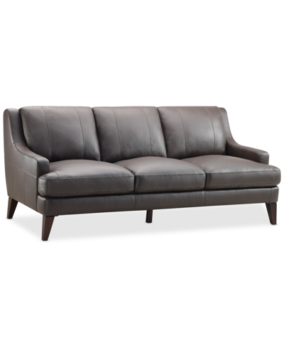 Furniture Collyn 83" Modern Leather Sofa, Created For Macy's In Brown