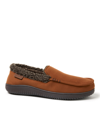 Dearfoams Alexander Faux Shearling Moccasin Slipper In Chestnut