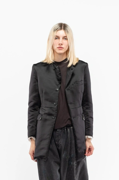 Black Comme Des Garçons High-shine Finish Blazer In M