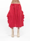 Comme Des Garçons Comme Des Garcons Comme Des Garcons Polka Dot Skirt In Red