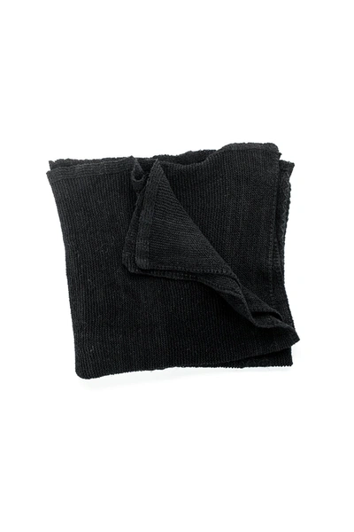 Julius Black Knit Stole In Onesize