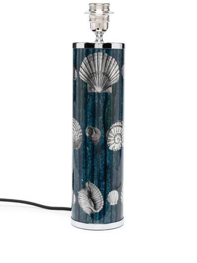 Fornasetti Shell-print Table Lamp Base In Blue