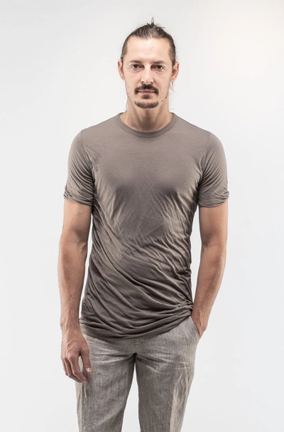 Rick Owens Double Ss Tee In Dust In M