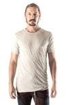 RICK OWENS RICK OWENS DOUBLE SS TEE IN PEARL