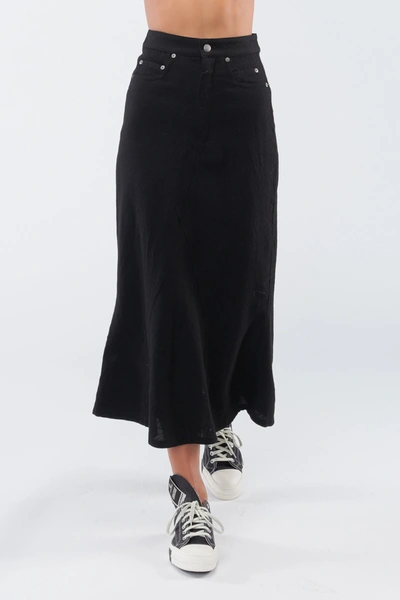 Rick Owens Knee Godet Skirt In 42