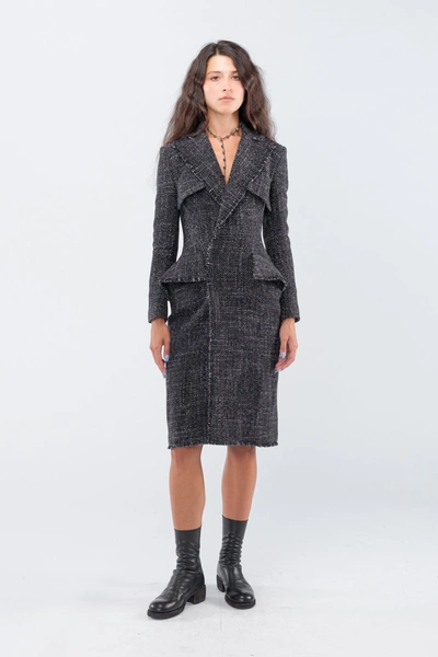 Yohji Yamamoto Tweed Coat Dress In 1