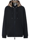 BURBERRY BURBERRY CHECK-PATTERN ZIP-UP HOODIE