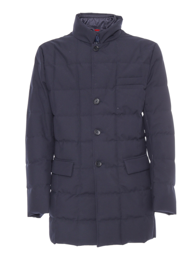 Fay Db Front Down Jacket In Blue