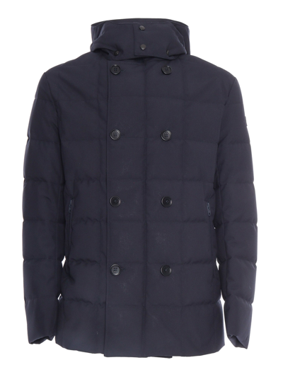 Fay Navy Blue Duck Feather Padded Jacket
